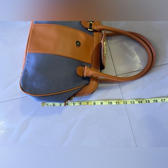 IMAM Shoulder Bag Euciman trapezoid travel brown/gray travel bag lightweight pur - Picture 5 of 16